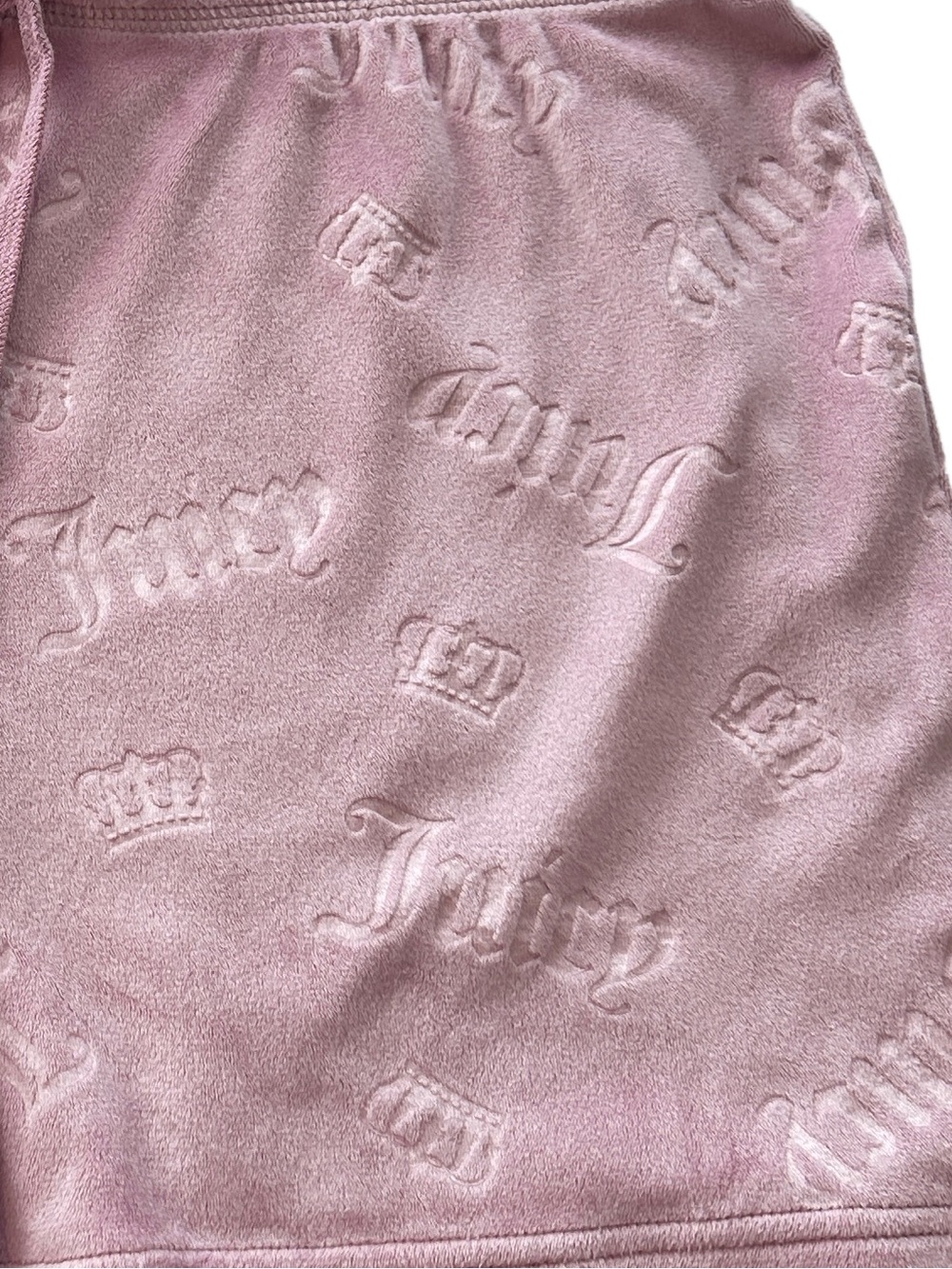 Juicy Couture Pink Velour Logo Shorts